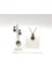 Otantik Zirkon Zümrüt Rengi Yuvarlak Bronz Set 2