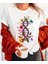 Dna Çiçek Baskılı Özel Tasarım Oversize Tshirt 1