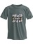 Regular T-Shirt Never Ever Give Up Baskılı 3003 1