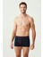 80336 Erkek Kırmızı Gri Melanj Lacivert 3'lü Boxer 8