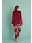 13312-1 Kadın Love Fall Kadife Pijama Takım 8