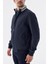 Lacivert Comfort Fit Kapüşonlu Rahat Mevsimlik Spor Mont 4