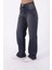 Geniş Paçalı ve Yüksek Belli Cepli Rahat Kadın Kot Pantolon Relaxed Jean Koyu Mavi Tintli Denim 4