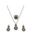Otantik Zirkon Elmas Rengi Yuvarlak Bronz Set 1