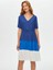 Renk Bloklu Parçalı Etekli Viskon Elbise S25ELB020 2
