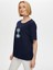 Önü Nazar Boncuğu Baskılı Yuvarlak Yaka Pamuklu T-Shirt S25TSH093 2