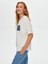 Jean Aplike ve Zincir Nakışlı Yuvarlak Yaka Pamuklu T-Shirt S25TSH082 2