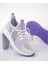 Ortopedik Yumuşak Taban Günlük Yazlık Sneaker Spor Ayakkabı Pembe Lila Beyaz Anne Kız Kombini 2