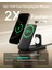 3 In 1 15W iPhone + Airpods + Apple Watch Magsafe Deri Seyahat Şarj Standı Halolock Qi2 Siyah ( Apple Mfm Lisans ) + ( 20W Şarj Adaptör ile Gelir ) 3