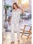 Kadın Gül Desenli Pijama Takım 25670 1