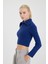 Fermuarlı Crop Triko Kazak 4