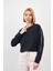 Bisiklet Yaka Kolu Pullu Modal Bluz 1