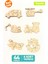 Ahşap Taşıtlar Puzzle Seti | 6'lı Eğitici Yapboz | 44 Parça | Montessori Oyuncak - Eğitici Oyuncak 1