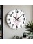 Çiçek Desenli Dekoratif Türkçe Rakamlı Uv Baskılı Duvar Saati (Sessiz) Akar Mekanizma Metal Akrep 1