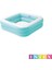 Intex şişme yumuşak taban kare bebek oyun havuzu set mavi 1-3 yaş 86x86x25 cm 3