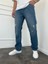 Yırtık Detay Koyu Mavi Baggy Jean 1