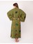 Bornoz ,plaj Kıyafeti,kimono , Kaftan ,sabahlık Haki Kumaş Nazar Göz Detaylı 7