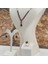 Elmas Montür Rosegold Su Yolu Damla Gümüş Set Takım 3