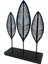 Dekoratif Metal Yaprak Temalı Masaüstü Obje Siyah Renk 5