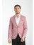 Elita Erkek Bordo Mikro Desenli Slim Fit Mono Yaka Spor Blazer Ceket 1