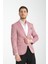 Elita Erkek Bordo Mikro Desenli Slim Fit Mono Yaka Spor Blazer Ceket 3