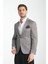 Elita Erkek Siyah Mikro Desenli Slim Fit Mono Yaka Spor Blazer Ceket 3