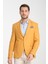 Allegri Erkek Sarı Desenli Slim Fit Mono Yaka Spor Blazer Ceket 1