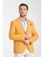 Allegri Erkek Sarı Desenli Slim Fit Mono Yaka Spor Blazer Ceket 3