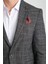 Caswino Erkek Siyah Ekose Slim Fit Mono Yaka Spor Blazer Ceket 2