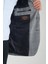 Manio Erkek Koyu Lacivert Ekose Slim Fit Mono Yaka Spor Blazer Ceket 4