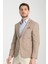 Drs Pieros Erkek Vizon Dirsek Detaylı Pamuk Karışımlı Slim Fit Mono Yaka Spor Blazer Ceket 3