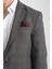 Opera Erkek Siyah - Bordo Ekose Slim Fit Mono Yaka Spor Blazer Ceket 2