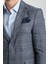 Caswino Erkek Lacivert Ekose Slim Fit Mono Yaka Spor Blazer Ceket 4