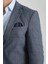 Mendes Erkek Koyu Lacivert Ekose Slim Fit Mono Yaka Spor Blazer Ceket 2