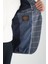 Vestore Erkek Açık Lacivert Ekose Slim Fit Mono Yaka Spor Blazer Ceket 4