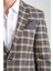 Giraldo Erkek Siyah - Hardal Ekose Slim Fit Mono Yaka Spor Blazer Ceket 2