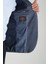 Mendes Erkek Lacivert Ekose Slim Fit Mono Yaka Spor Blazer Ceket 4