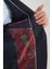 Pieros Erkek Koyu Lacivert Pamuk Karışımlı Slim Fit Mono Yaka Spor Blazer Ceket 4