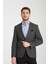 Pieros Erkek Antrasit Pamuk Karışımlı Slim Fit Mono Yaka Spor Blazer Ceket 1
