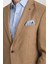 Pieros Erkek Hardal Pamuk Karışımlı Slim Fit Mono Yaka Spor Blazer Ceket 2