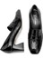 Elit Mireya Kadın Rugan Deri Klasik Topuklu Ayakkabı Siyah 4