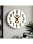 Çiçek Desenli Dekoratif Türkçe Rakamlı Uv Baskılı Duvar Saati (Sessiz) Akar Mekanizma Metal Akrep 1