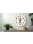 Çiçek Desenli Dekoratif Türkçe Rakamlı Uv Baskılı Duvar Saati (Sessiz) Akar Mekanizma Metal Akrep 2