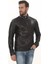 Erkek Minimal ve Çekici Derimont Ceket Erkek Hakiki Kuzu Derisi Slim Fit Siyah Mont 3