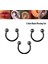 316L Cerrahi Çelik, 8 mm Çap, 3 mm Toplu, 3 Adet Siyah Kaplama Septum Piercing Set, Kaş, Dudak, Burun, Kulak Kullanımına Uygundur 1