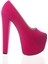 Kadın Moda Şık Fuşya Süet Yüksek Topuk Topuklu Zarif Tasarım Düğün Nişan Gece Abiye Ayakkabı 1