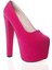 Kadın Moda Şık Fuşya Süet Yüksek Topuk Topuklu Zarif Tasarım Düğün Nişan Gece Abiye Ayakkabı 2