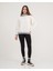 Ekru-Gri Melange Iki Renkli Kapüşonlu Üç Iplik Şardonlu Oversize Sweatshirt Hoodie 2