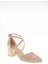 Kadın Moda Şık Pudra Süet Topuklu Klasik Ayakkabı Topuklu Düğün Nişan Gece Abiye Ayakkabı 2