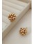 Gold Metal Topçuk Çivi Küpe 3